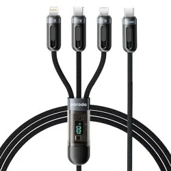 Porodo Multi-Connector Type-C Fast Charging Display Cable Lightning 1.2M
